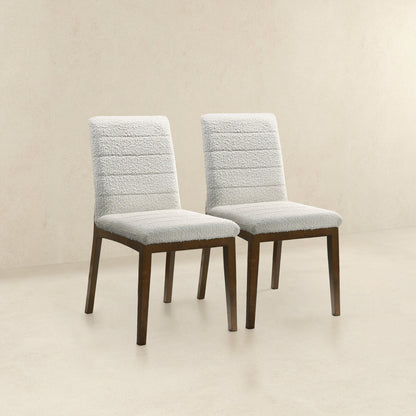 Ines - Dining Chair (Set of 2) - Brown / White