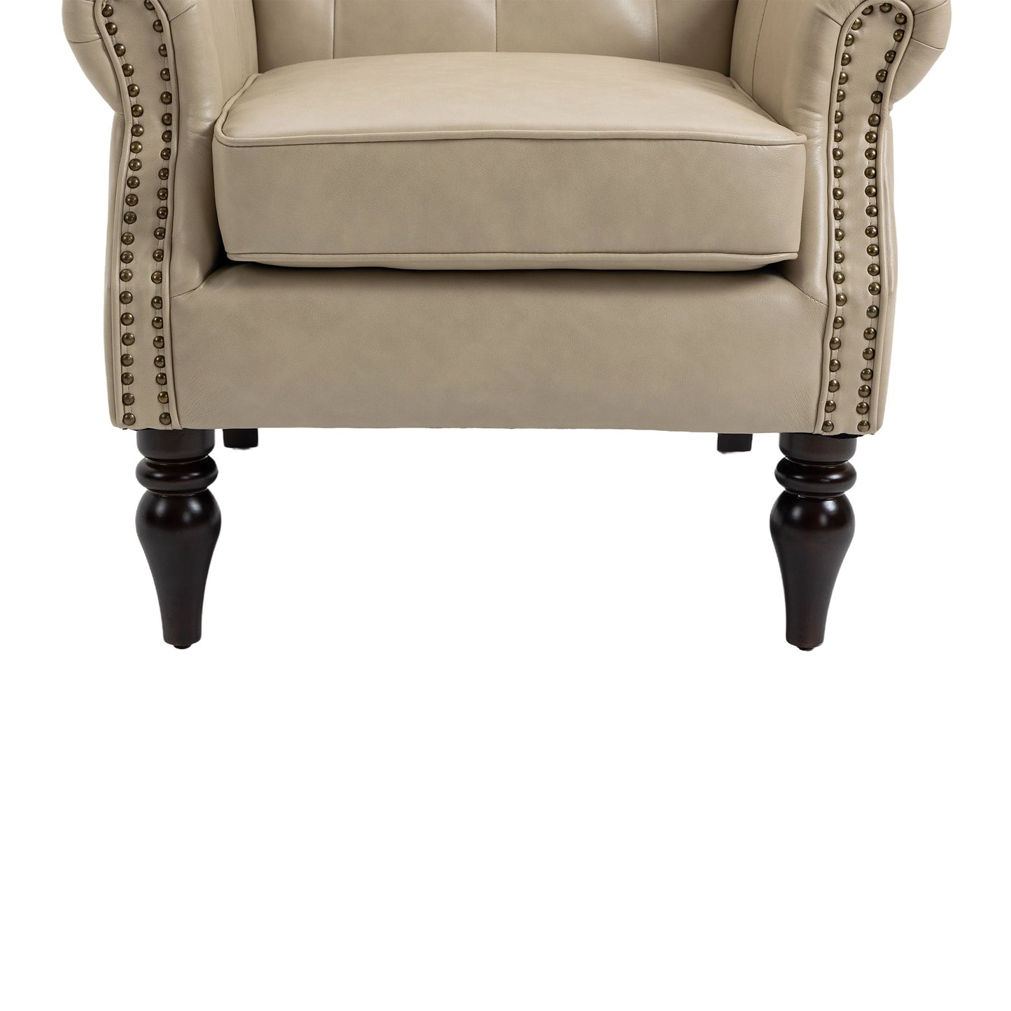 Modern Accent Chair Lounge Chair With Sturdy Wood Legs - Camel