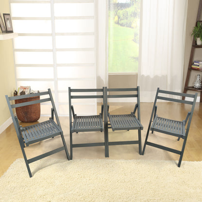 Folding Special Event Chairs, Foldable Style (Set of 4) - Gray