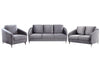 Sofia - Velvet Fabric Sofa, Loveseat, Chair Living Room (Set of 3) - Gray