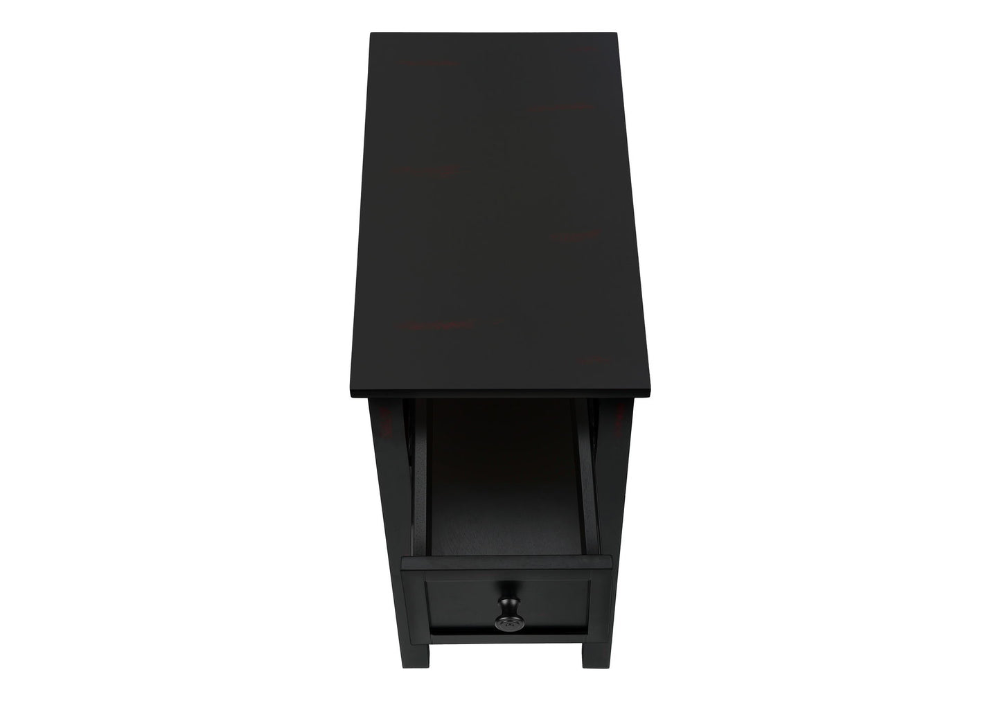 Accent End Table, 2 Tier, Storage Drawer, Versatile Use - Black