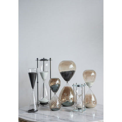 Triangular Shape Hourglass, 90 Minutes, Sand - Black