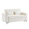 Pull Out Sofa Bed Convertible Couch Loveseat Sofa Modern Sleeper Sofa With Adjustable Backrest For Living Room - Beige