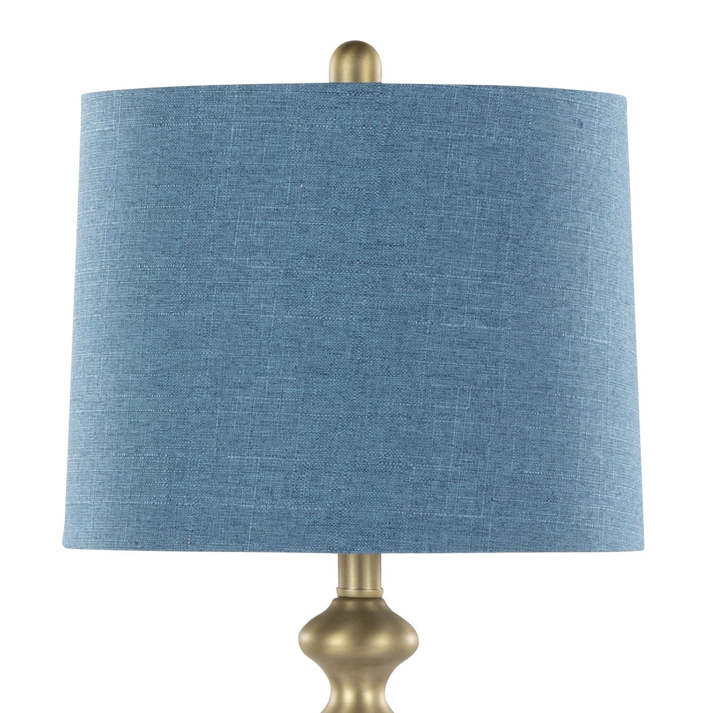 Ashland - Contemporary Table Lamp (Set of 2) - Gold / Moroccan Blue Slub