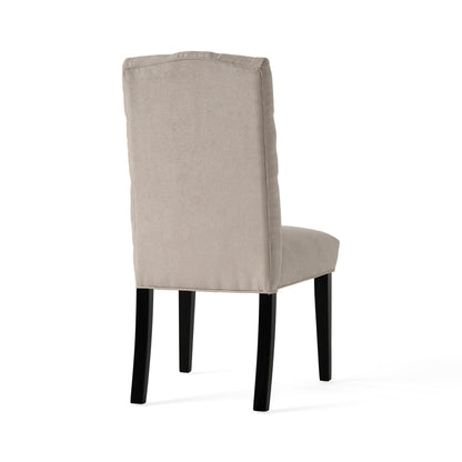 Harriet - Tufted Dining Chairs Upholstered With Solid Wood Frame (Set of 2) - Ivory