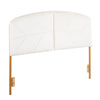 Lindsey - Queen Headboard Contemporary Glam - Gold / White