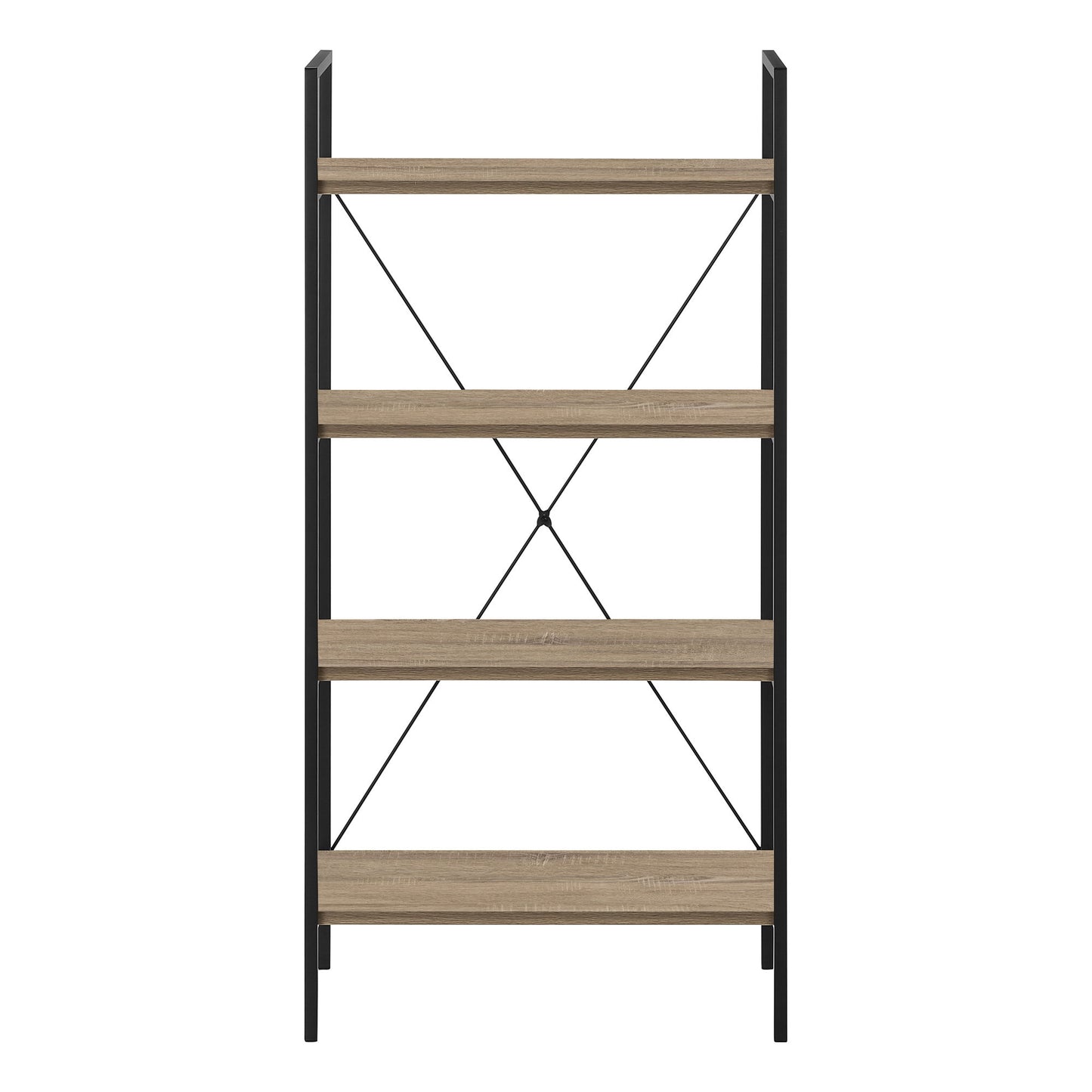 Bookshelf, Bookcase, 4 Tier, Office, Bedroom, Contemporary, Modern - Taupe