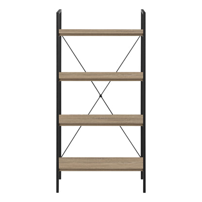 Bookshelf, Bookcase, 4 Tier, Office, Bedroom, Contemporary, Modern - Taupe