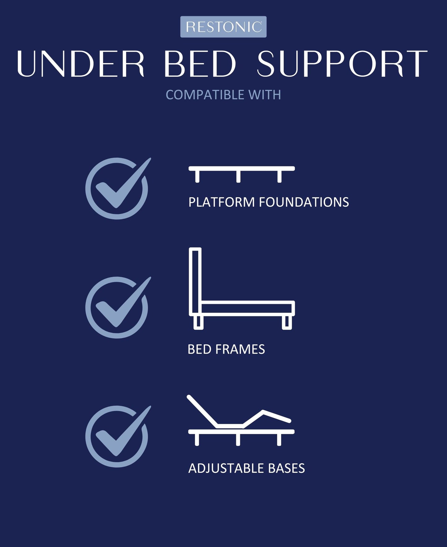 Queen Firm Mattress ComfortCare DreamLux - White / Blue