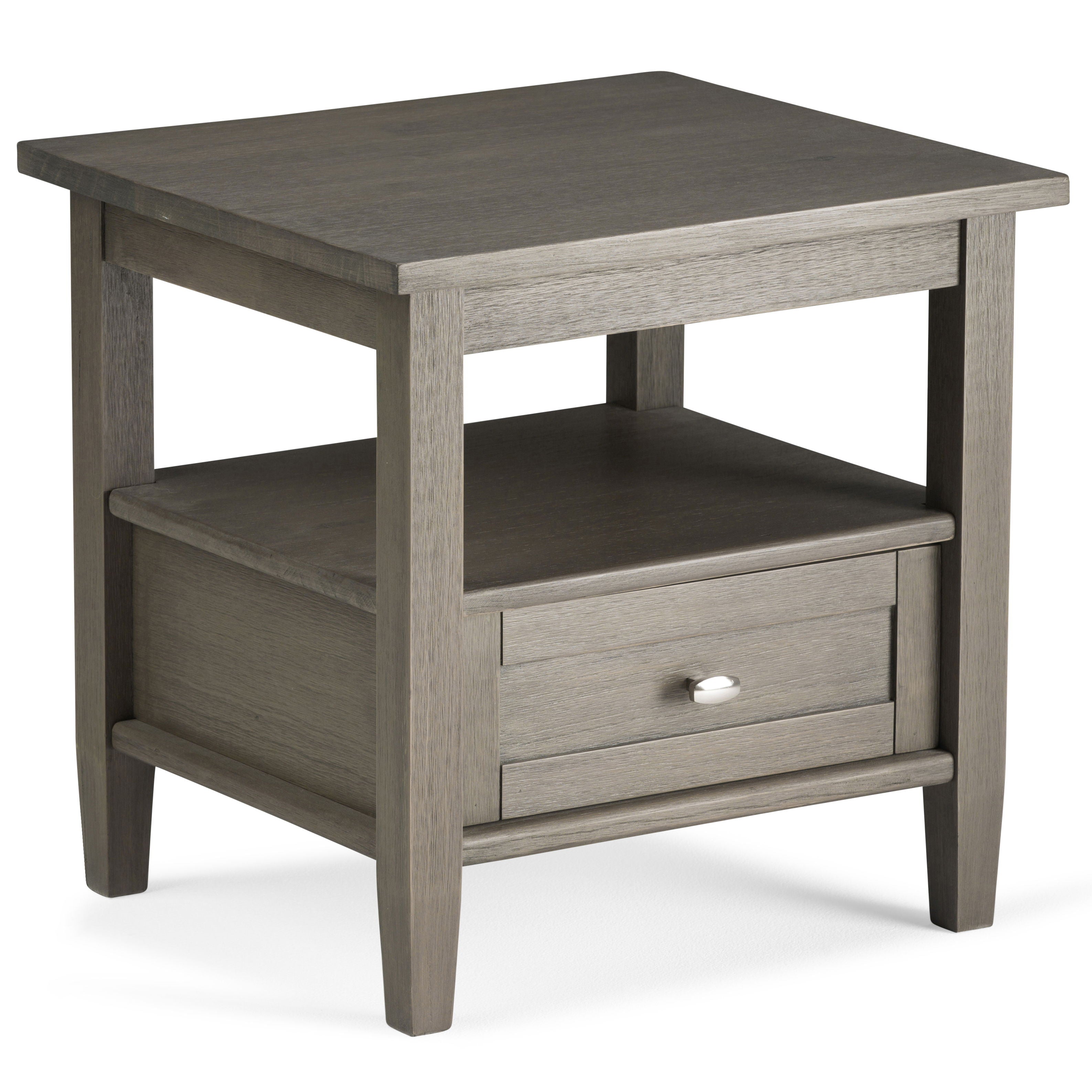 Warm Shaker - End Table - Farmhouse Gray