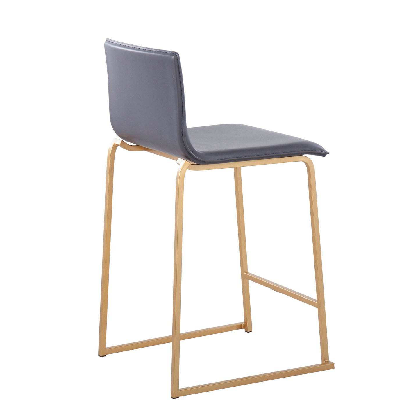 Mara - Contemporary Counter Stool (Set of 2) - Gold / Gray