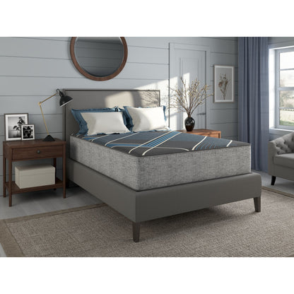 Tempagel - 13" California King Plush Mattress With Cooling Technology - Gray / Blue
