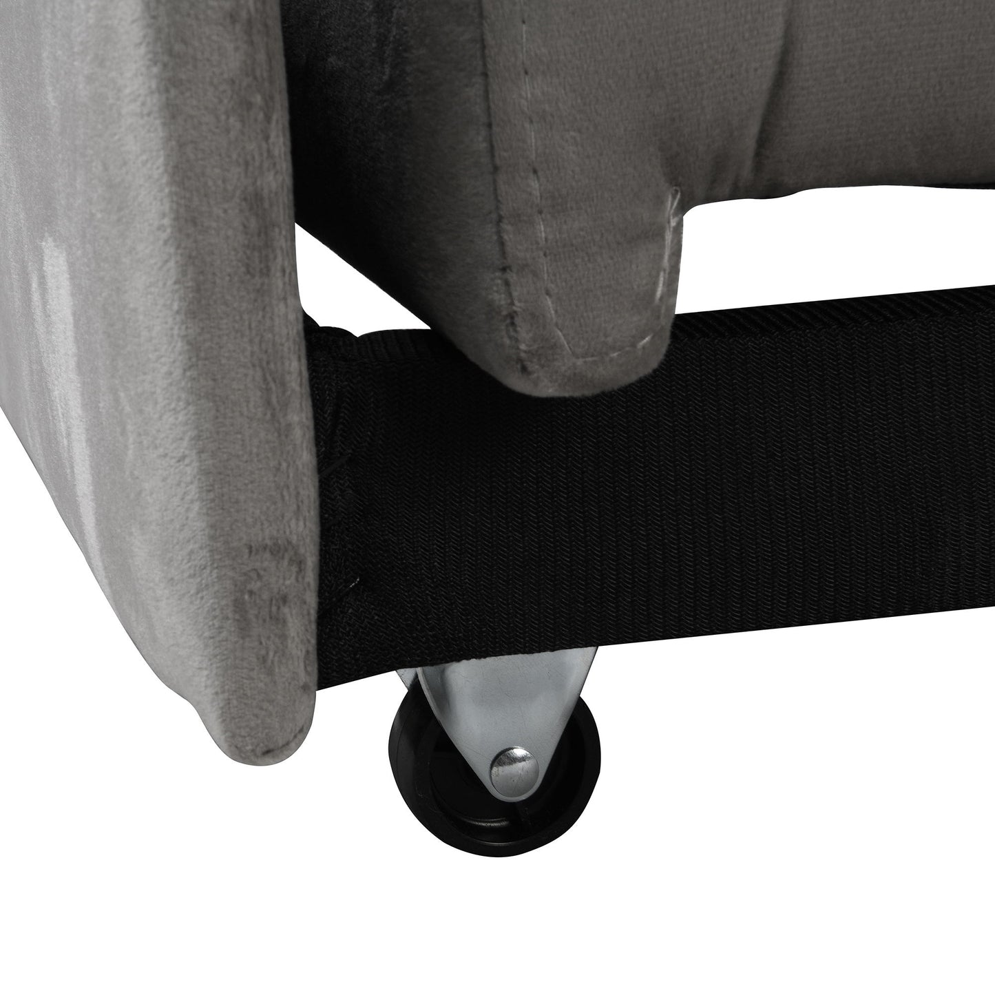 Stylish Folding Ottoman Sofa Bed With Multifunctional Design - Gray