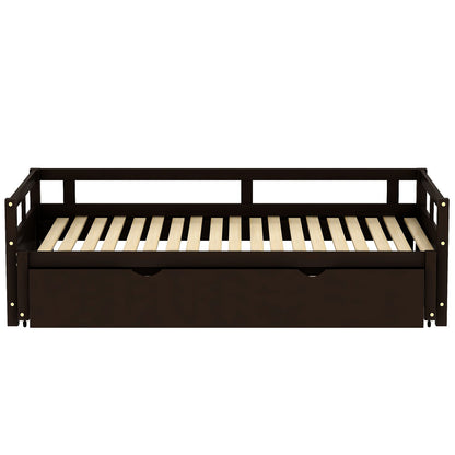 Extending Daybed With Trundle, Daybed With Trundle - Espresso