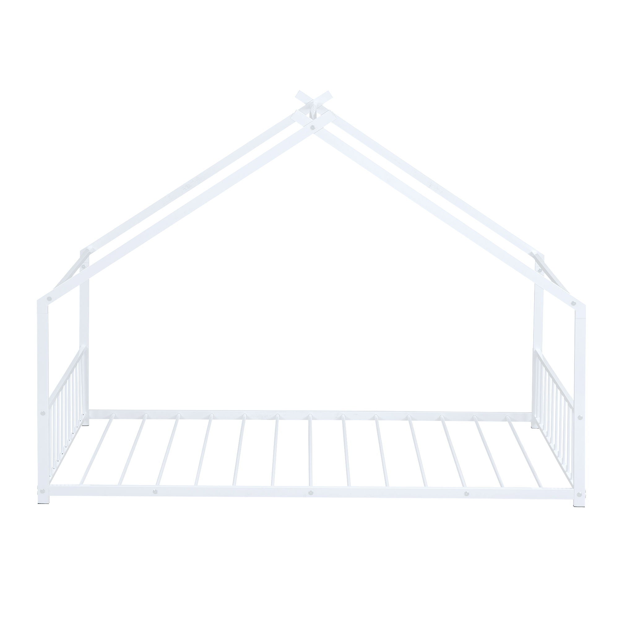 Twin Size House Bed - White