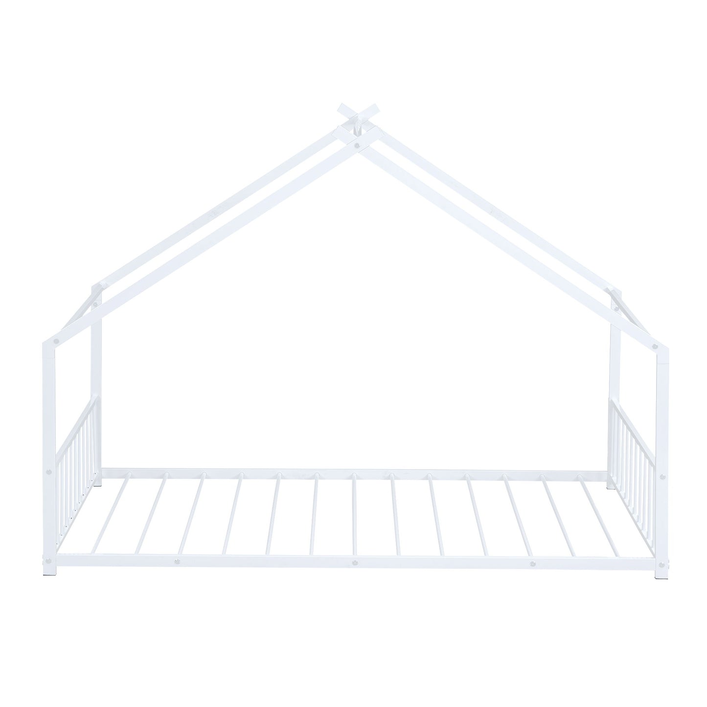 Twin Size House Bed - White