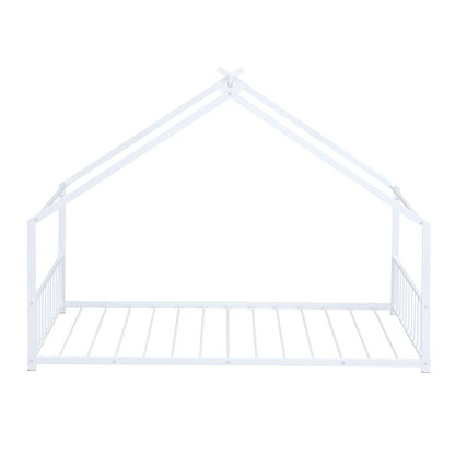 Twin Size House Bed - White