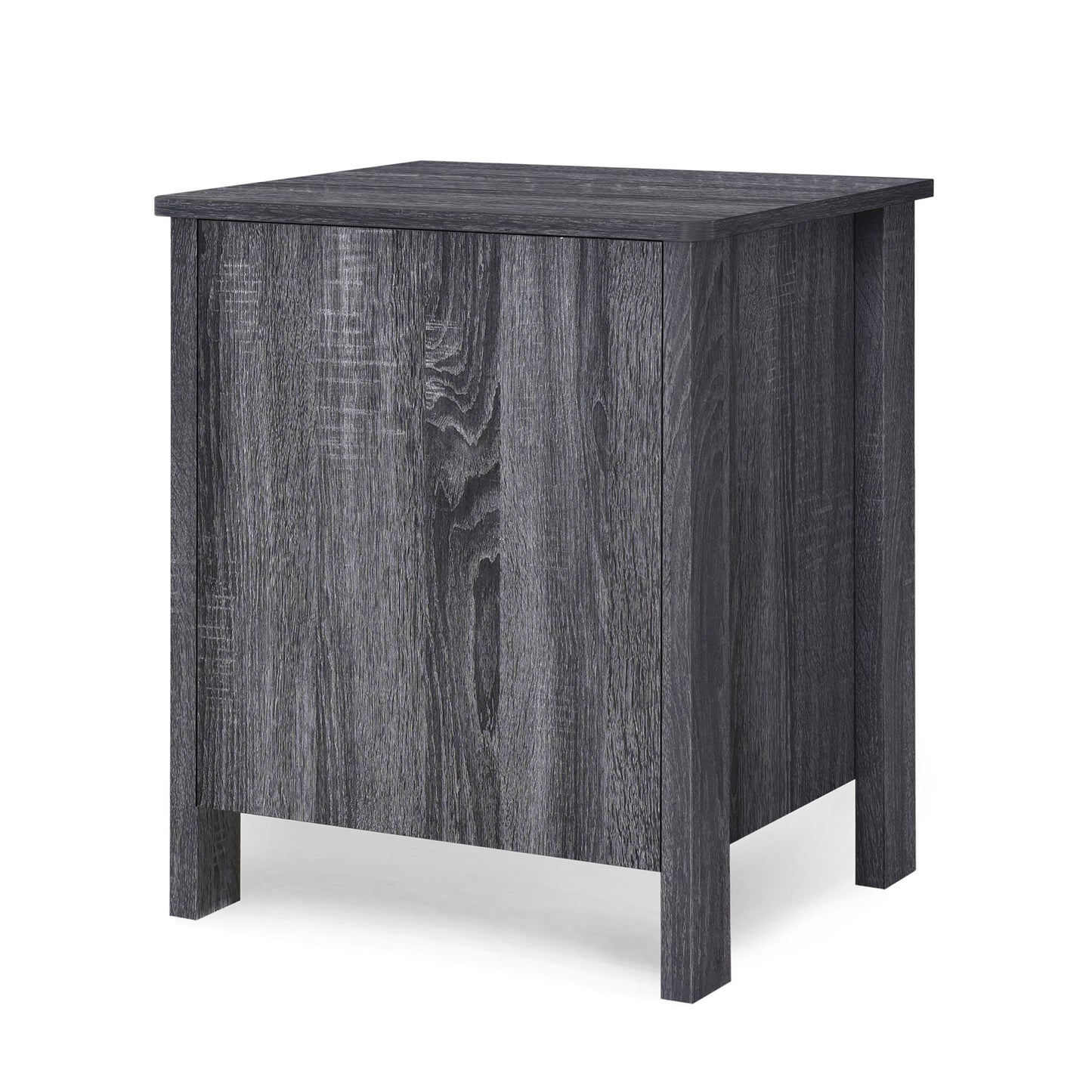 Titeca - Contemporary 2 Drawer Nightstand - Dark Gray