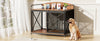 Heavy Duty Large Dog Crate Furniture For Large Medium Dog, Farmhouse Wooden Dog Kennel Indoor End Table, Decorative Pet House For Large Dogs - Brown