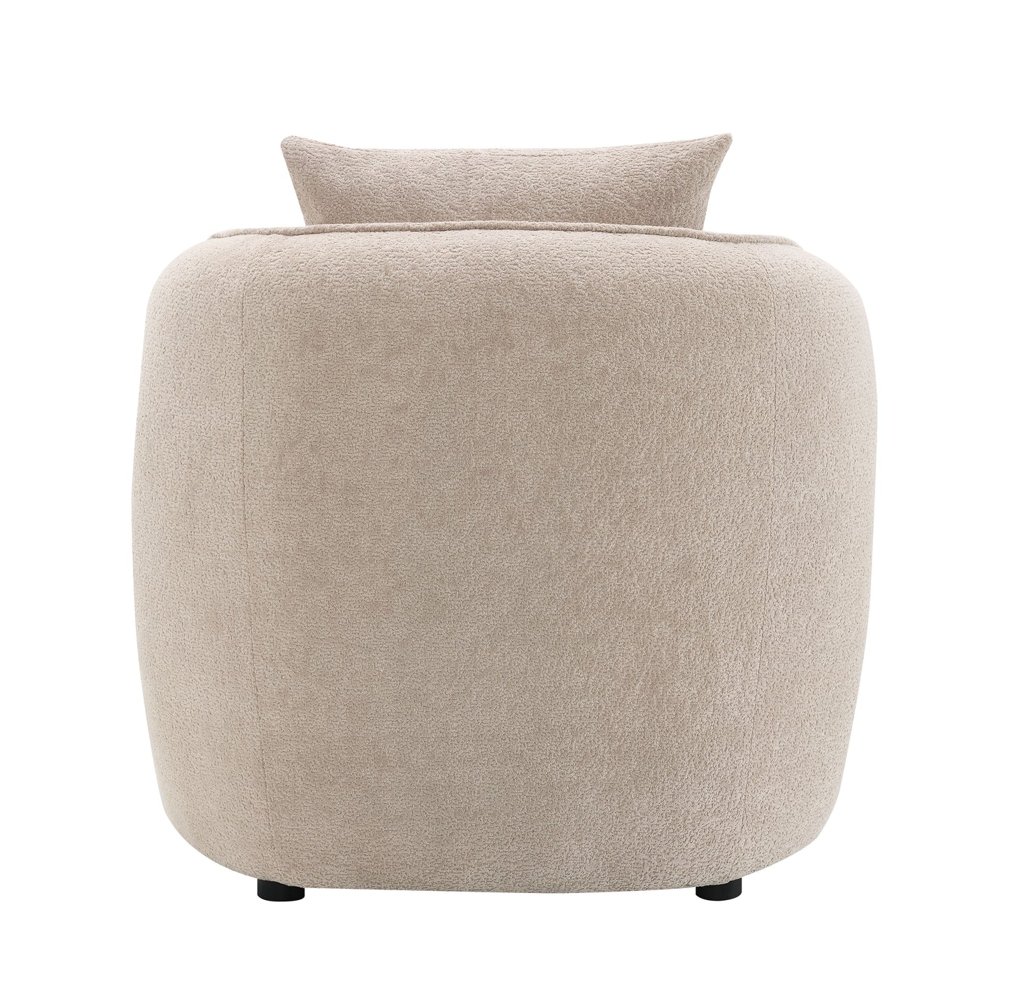 Keith - Chenille 3 Piece Living Room Set (Comes With Matching Color Toss Pillows) - Beige