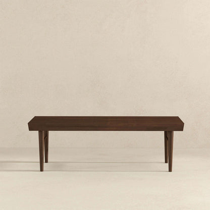 Mia - Mid-Century Modern Bench - Dark Brown