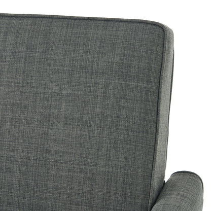 Linen Push Back Chair For Elegant Home - Dark Gray