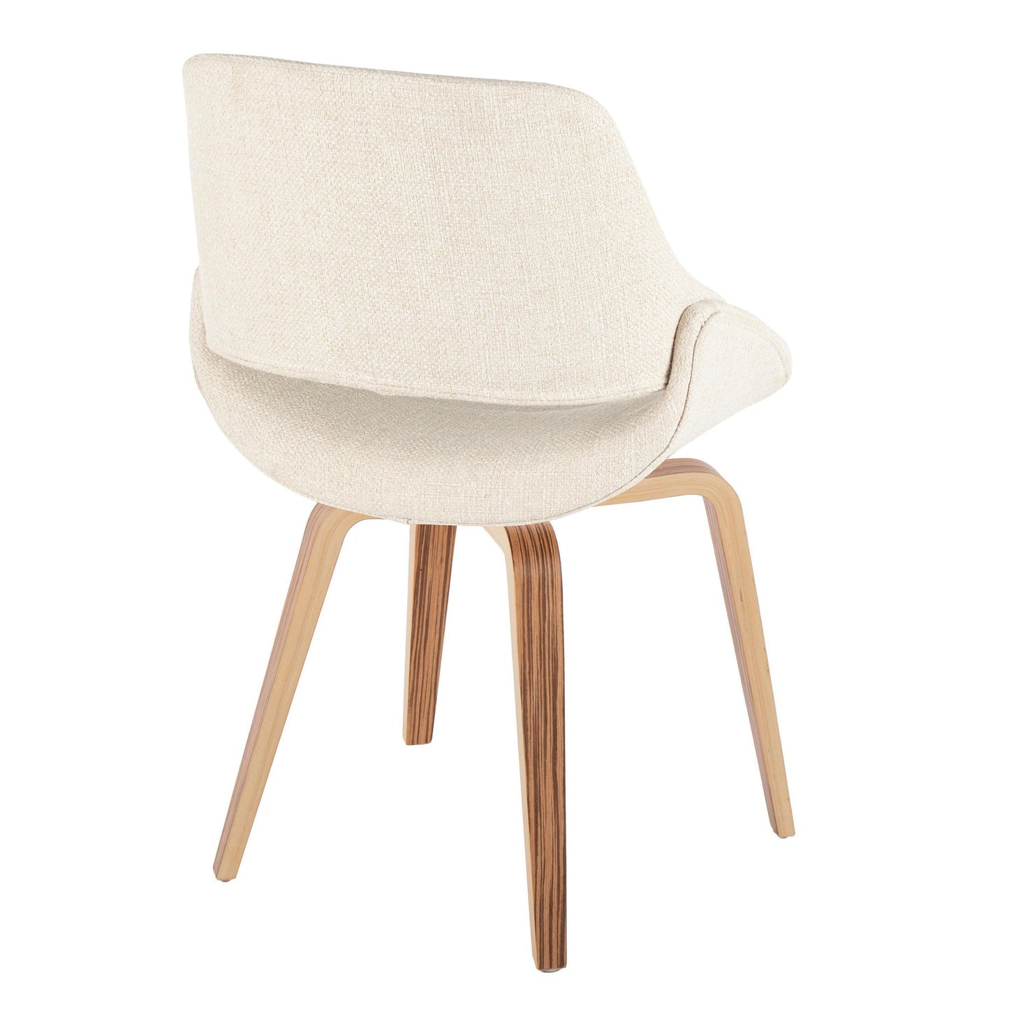 Fabrico - Mid-Century Modern Dining Chair (Set of 2) - Cream / Zebra