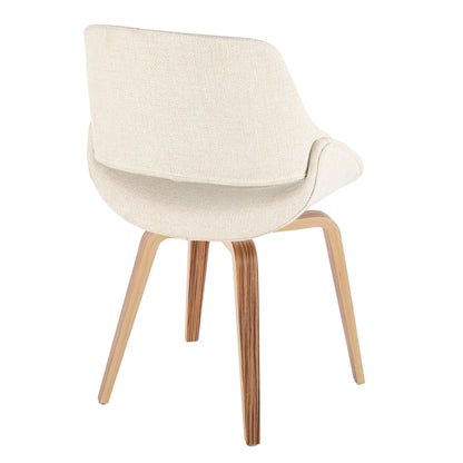 Fabrico - Mid-Century Modern Dining Chair (Set of 2) - Cream / Zebra