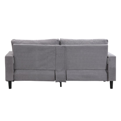Modern Upholstered 2 Piece Sofa Set With 3 Seater And 2 Seater For Living Room - Light Gray