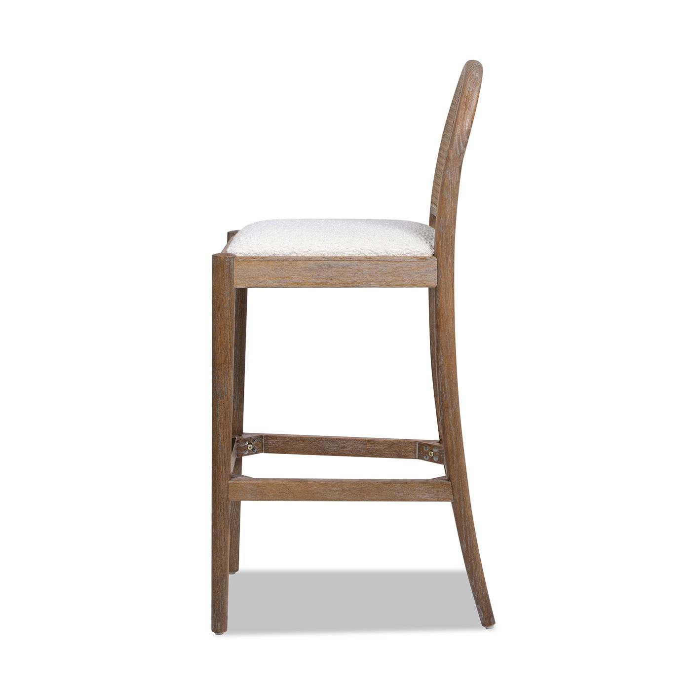 Panama - Curved Back Cane Bar Stool (Set of 2) - Ivory White