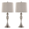 Ashland - Contemporary Table Lamp Laser Cut (Set of 2) - Nickel / Gray / Nickel
