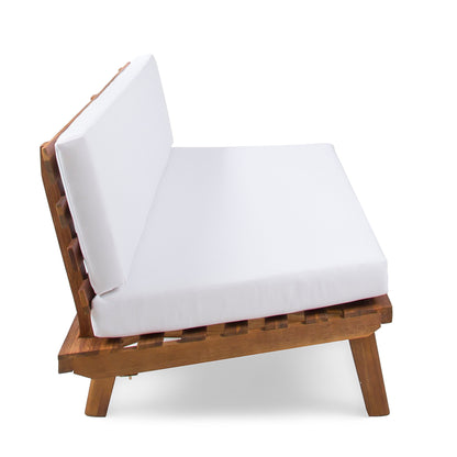 Hillcrest - V Shaped 4 Piece Sof Set With Coffee Table Cushions, Sandblast Finish - White