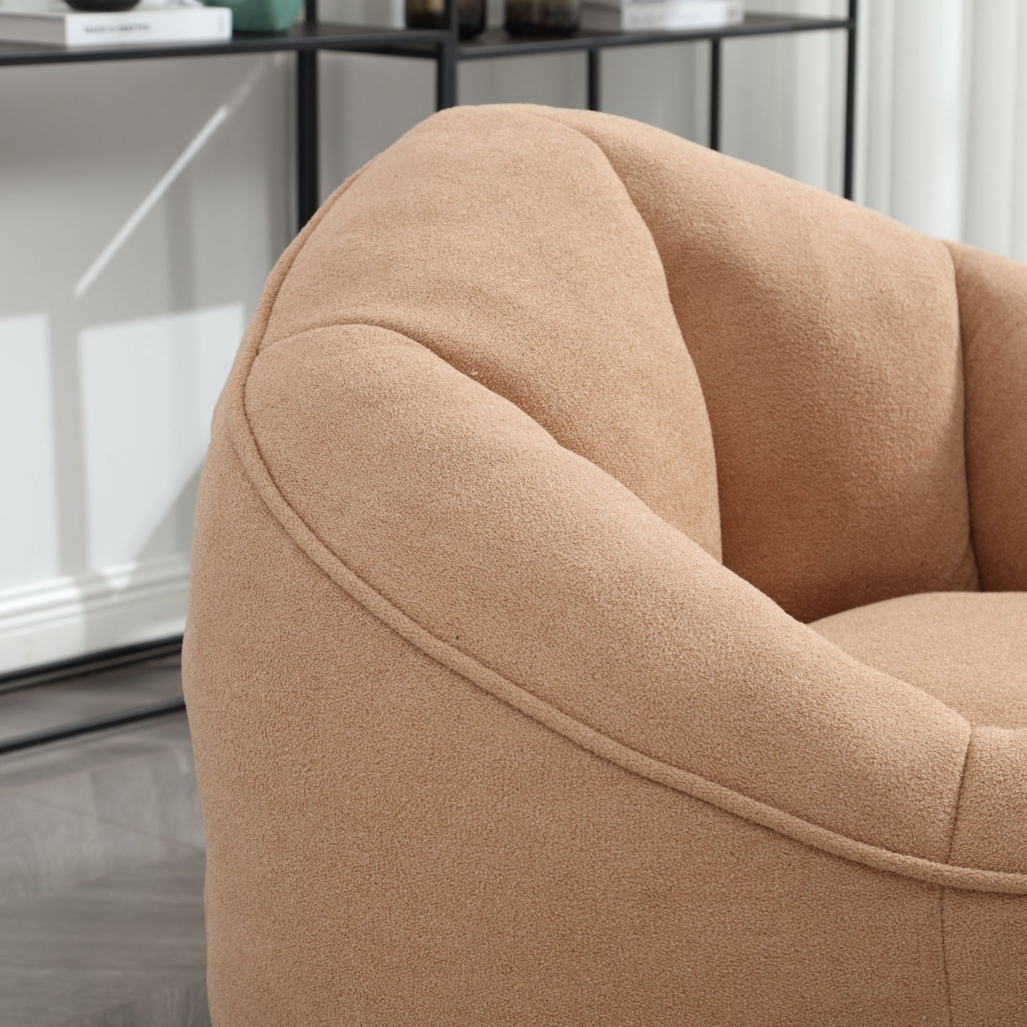 Bedding Bean Bag Sofa Chair High Pressure Foam Bean Bag Chair Adult Material With Padded Foam Padding Compressed Bean Bag With Footrest - Tan