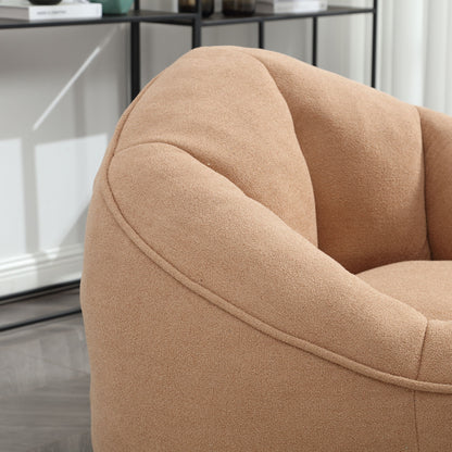 Bedding Bean Bag Sofa Chair High Pressure Foam Bean Bag Chair Adult Material With Padded Foam Padding Compressed Bean Bag With Footrest - Tan