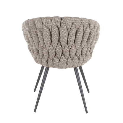 Matisse - Braided Contemporary Chair - Black / Gray