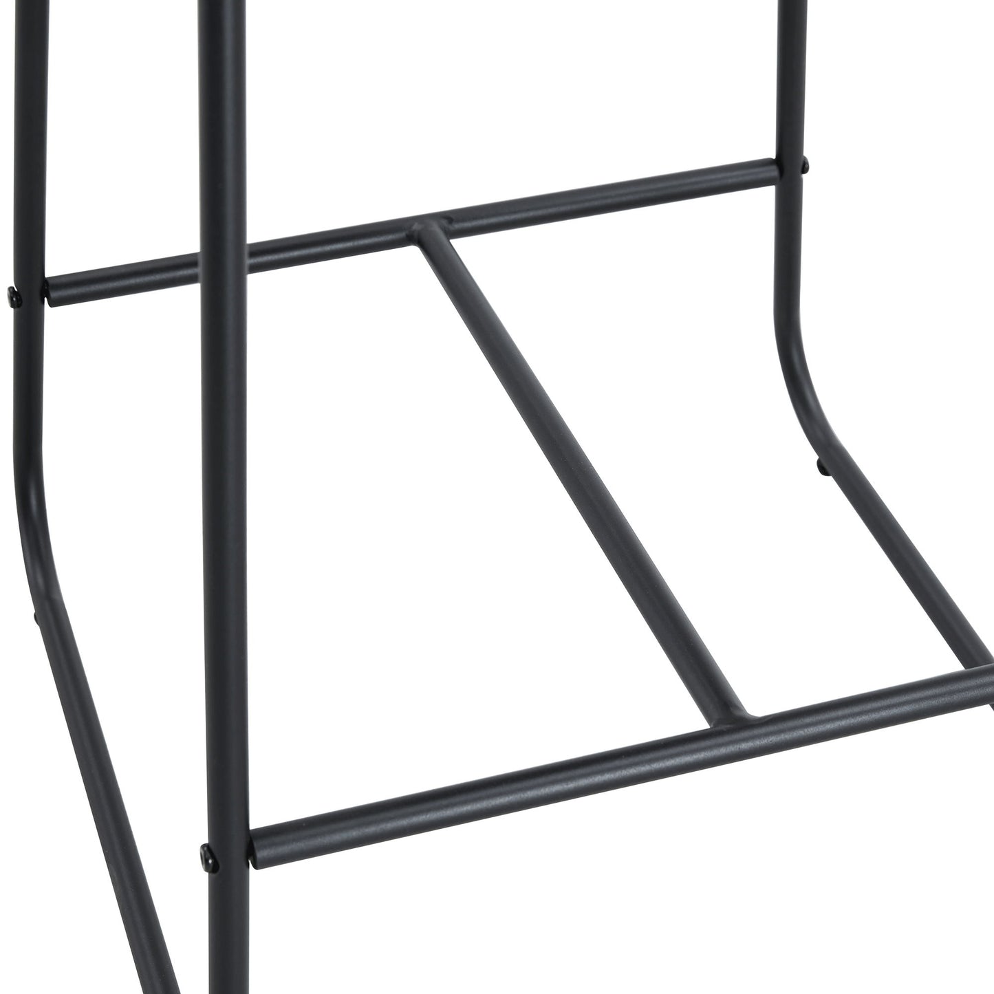 (Set of 2) Modern Minimalist Style Material Bar Stools, Suitable For Kitchen, Bar And Modern Home Design - Black