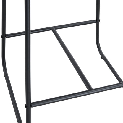 (Set of 2) Modern Minimalist Style Material Bar Stools, Suitable For Kitchen, Bar And Modern Home Design - Black