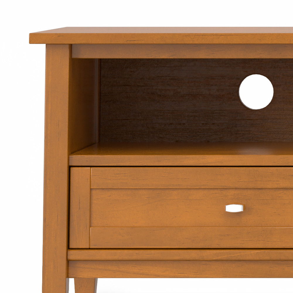 Warm Shaker - Low TV Media Stand - Light Brown