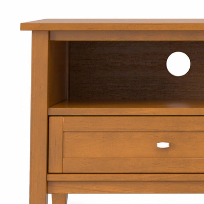 Warm Shaker - Low TV Media Stand - Light Brown