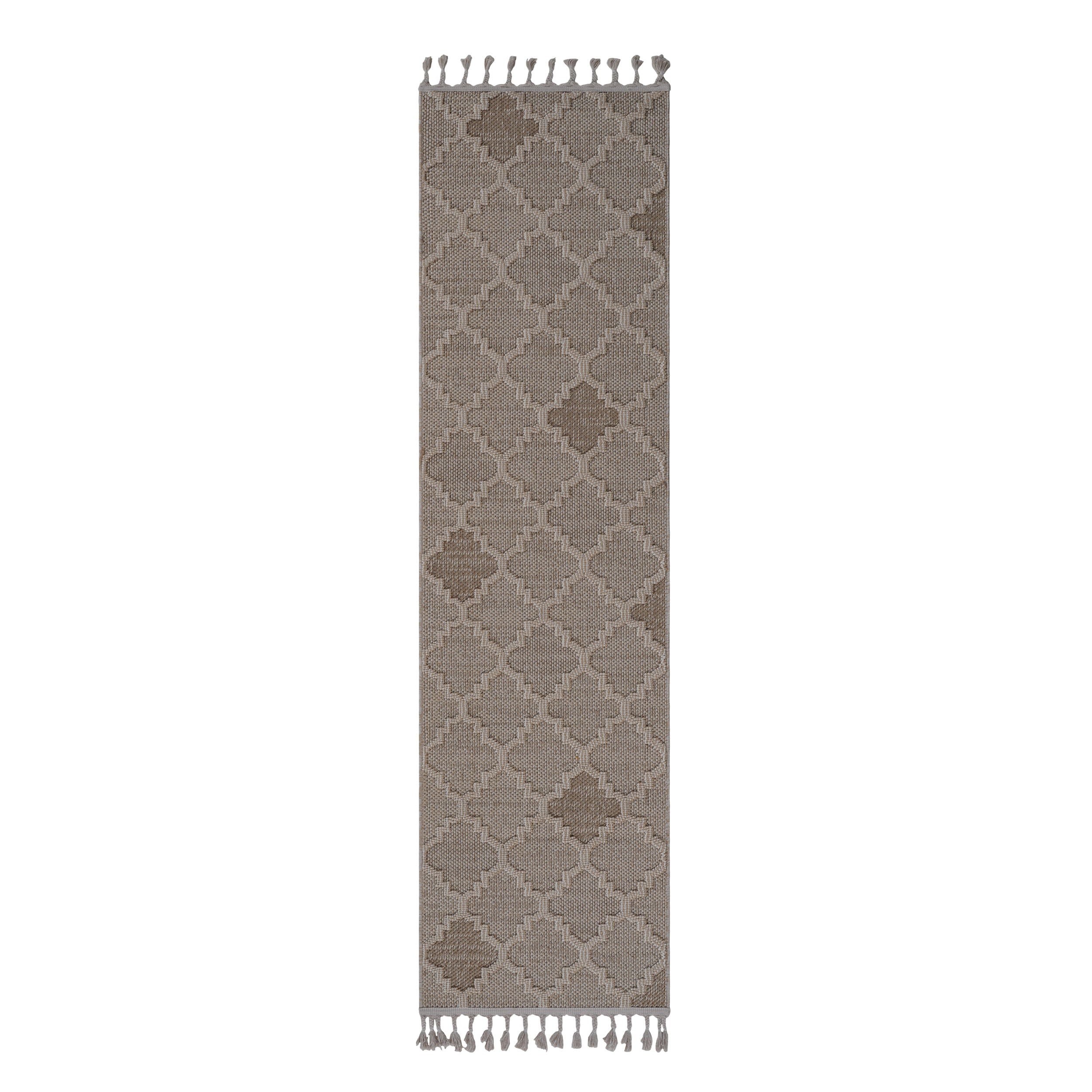 Guros - 2' X 8' Trellis Indoor / Outdoor Area Rug - Cream