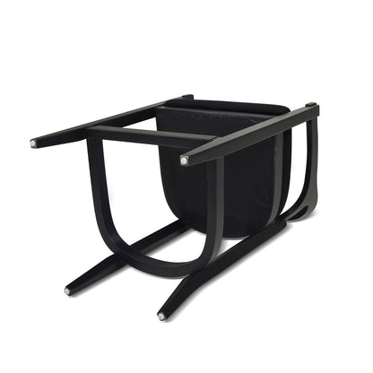 Americana - Mid-Century Modern Cane Back Counter Stool - Jet Black