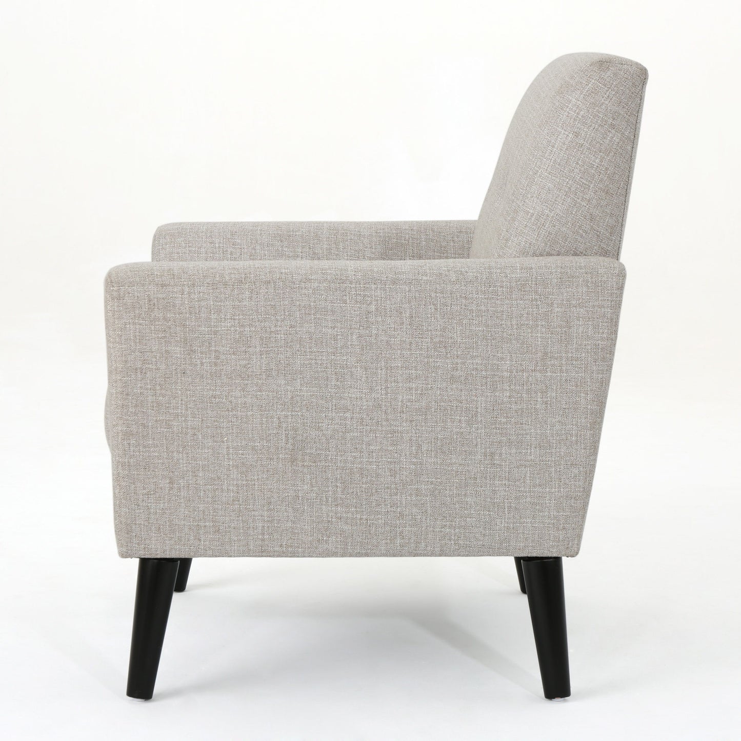 Devotion - Upholstered Club Chair With Birch Wood Legs - Beige