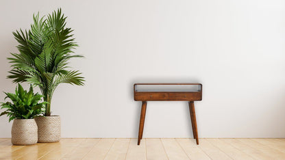 Curved Console Table - Chestnut