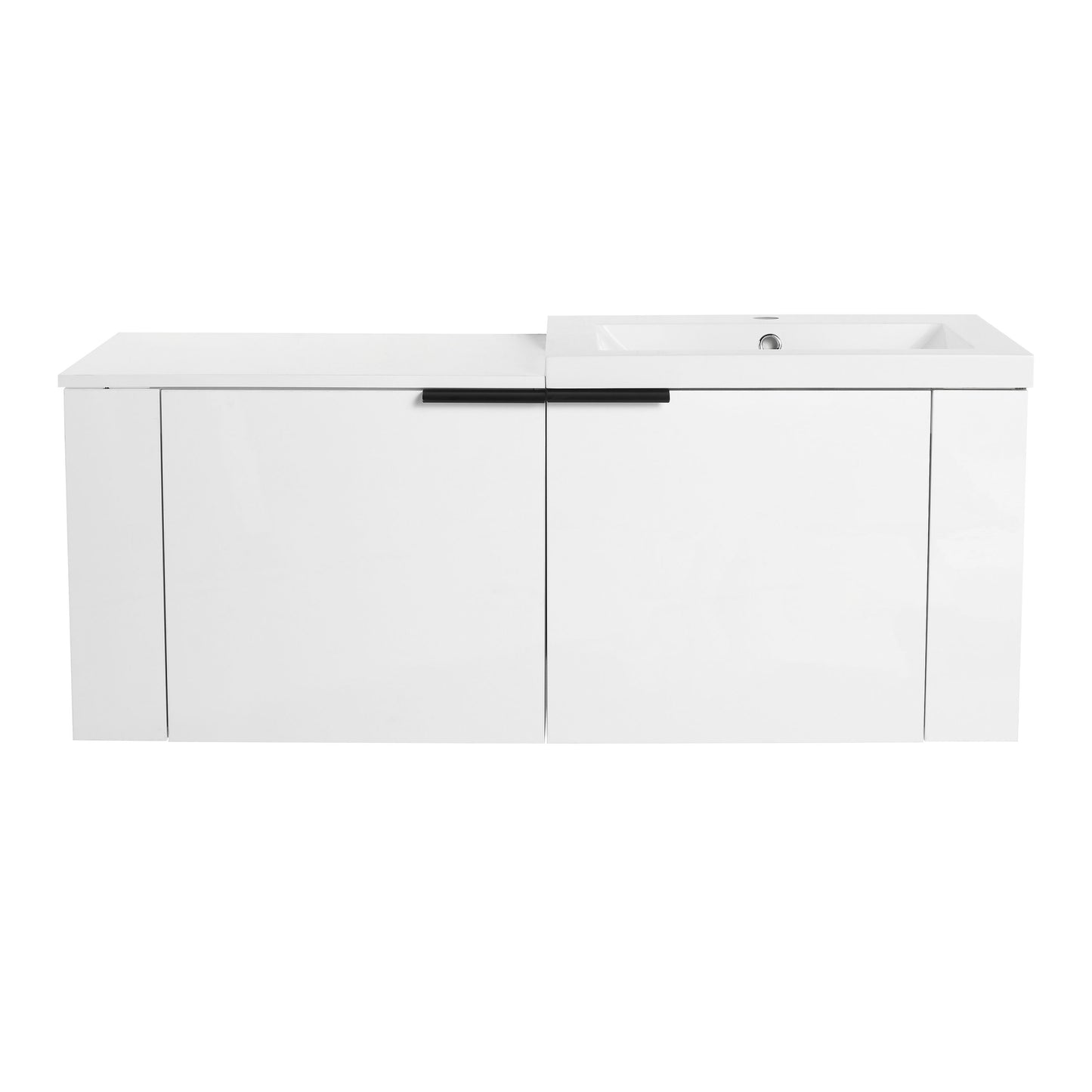 Modern 48" Bathroom Vanity Sink Combo With Spacious Storage - White