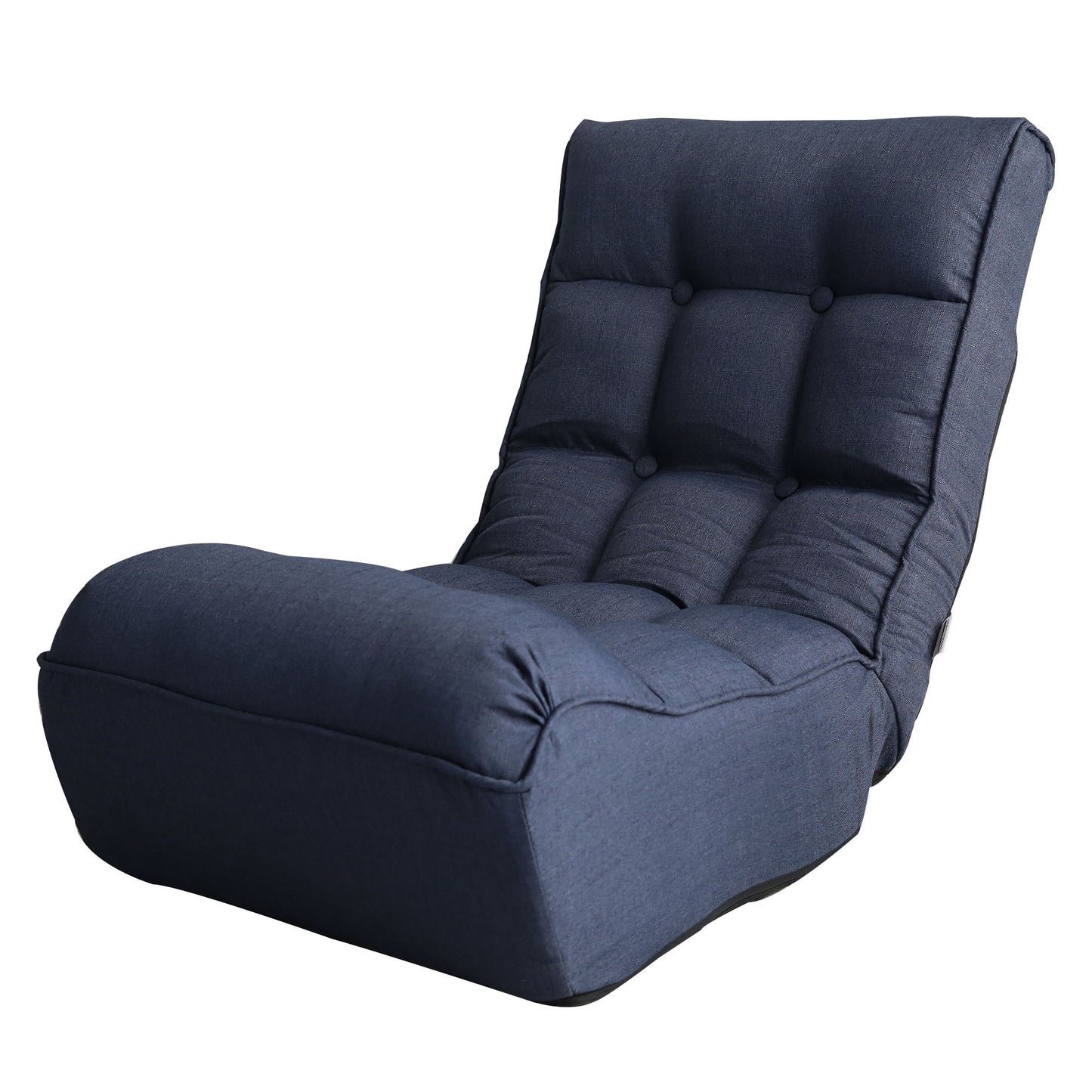 Single Sofa Reclining Japanese Chair Lazy Sofa Tatami Balcony Adjustable Chair - Navy