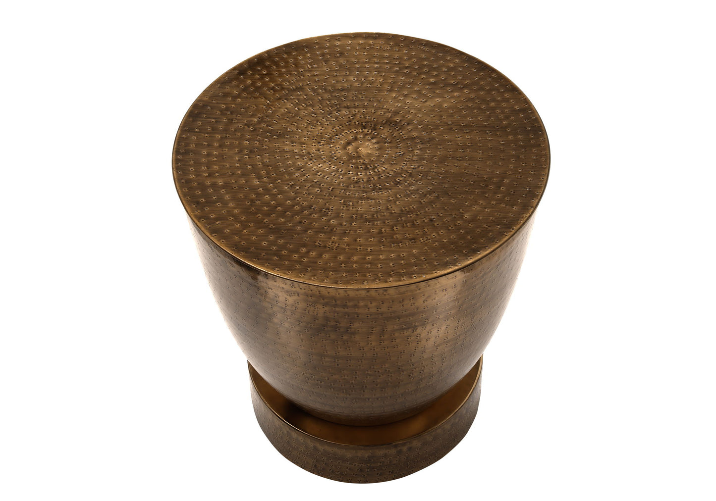 Drum Accent Side Table, Contemporary And Modern - Copper