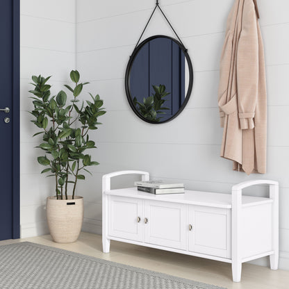 Warm Shaker - Entryway Storage Bench - White