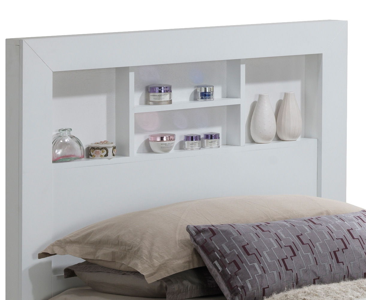 Twin Elegant Transitional Bed For Comfort - White