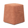 Oliver - Tapered Square Upholstered Ottoman - Spice Orange Fleeced