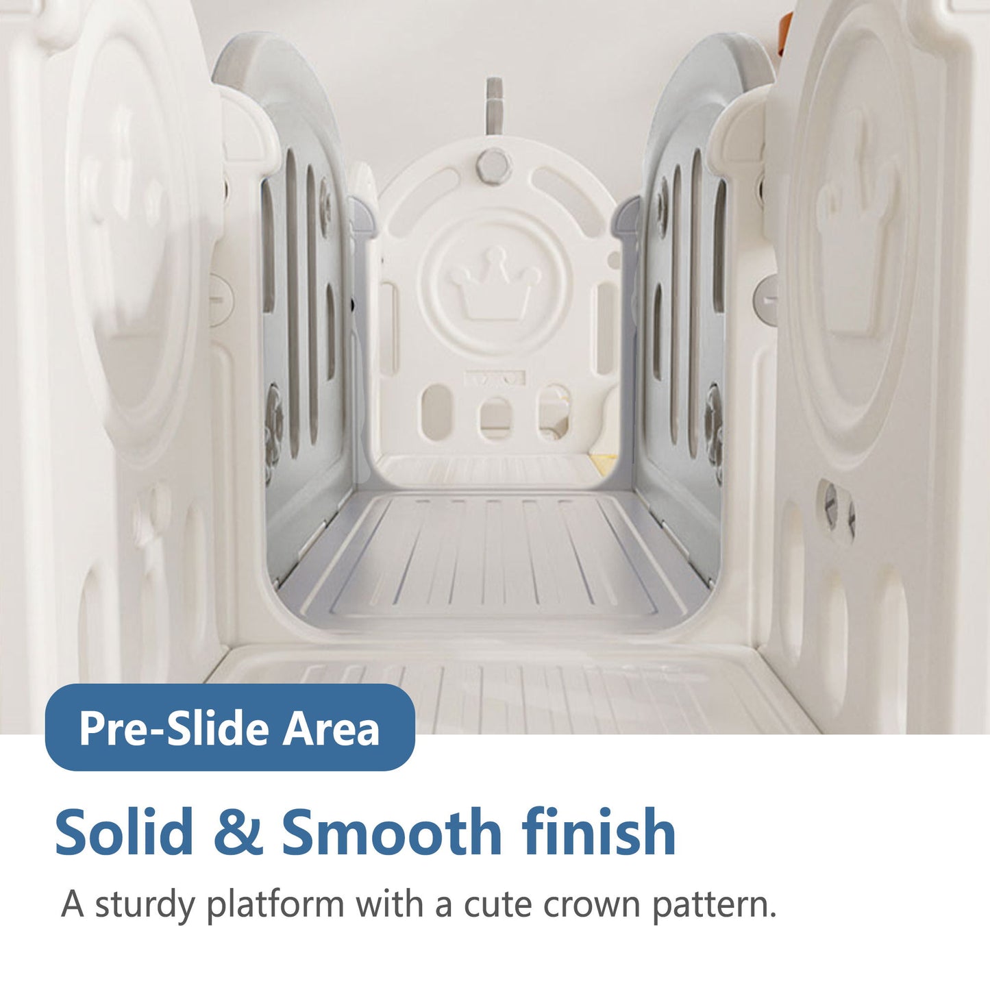 Versatile Toddler Slide With 11 - 1 Activity Center - Gray / Ivory